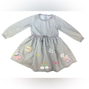 NEXT Denim Applique Dress - 5-6Y